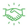 Hands shaking icon