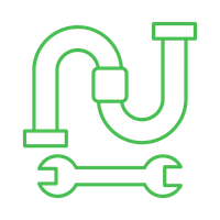 Pipe and wrench icon